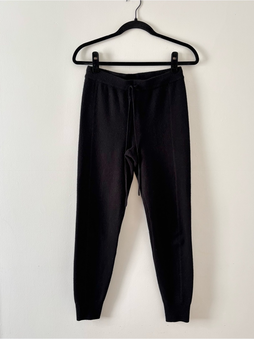 The Cashmere Project Cashmere Jogger Pants Sweatpants Drawstring Knit Black